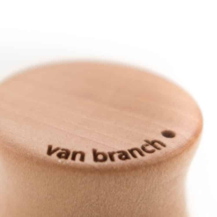 Holz Plug Sanduhr Elsbeere - van branch - Branding Detail